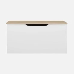 Coffre à Jouets, Couvercle Rabattable, Poignées Latérales Couleur : Blanc -Mobilier de maison ikscanditb 89a7d85dfbb0c65b12b0bf453b4952f7
