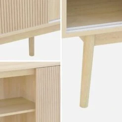 Buffet Scandinave Effet Bois 2 Portes 150 Cm Couleur : Bois Clair -Mobilier de maison ilinbuffetl c5343b0b416cd9bc7a6226f1e1d49cac