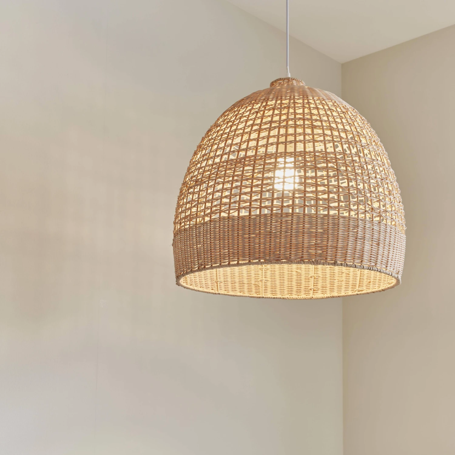 Suspension En Rotin Naturel Ø53cm 1 Suspension En Rotin Naturel Ø53cm