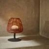Lampe LED Nomade Sans Fil Intérieur/extérieur, En Rotin