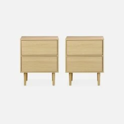 Table De Chevet Effet Bois Naturel (lot De 2) Couleur : Naturel -Mobilier de maison imkbedsidex2wd d9c638fe238a9a3d5630b2415eeff13a