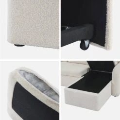 Canapé Convertible 3 Places Bouclettes Blanches, Lignes Arrondies 16 Canapé Convertible 3 Places Bouclettes Blanches, Lignes Arrondies -Mobilier de maison imlccsofaboucl e3ff0022b9306dda924275f23ca0e62f