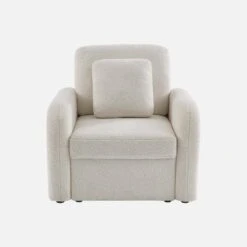 Fauteuil Tissu Bouclette Blanche, Lignes Arrondies 9 Fauteuil Tissu Bouclette Blanche, Lignes Arrondies -Mobilier de maison imlsofa1boucl 45da6efd74b2dbd20c5e773b12875c85