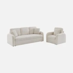 Fauteuil Tissu Bouclette Blanche, Lignes Arrondies 11 Fauteuil Tissu Bouclette Blanche, Lignes Arrondies -Mobilier de maison imlsofa1boucl e859cb6b925b716cae0df99e16910280