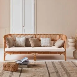 Banquette 3 Places En Rotin