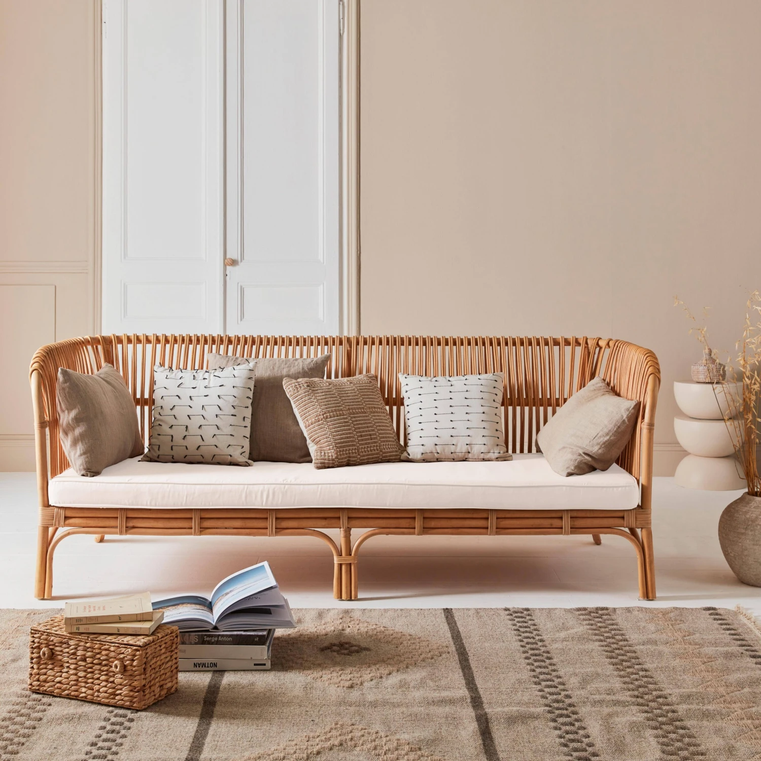 Banquette 3 Places En Rotin 1 Banquette 3 Places En Rotin