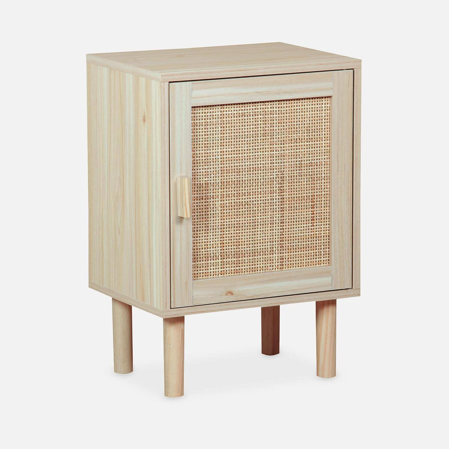 Table De Chevet Cannage Et Effet Bois 3 Table De Chevet Cannage Et Effet Bois – Image 3