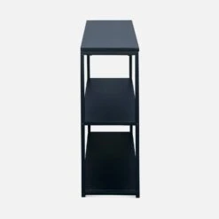 Etagère Bibliothèque Industrielle Basse Métal Noir 3 Niveaux 10 Etagère Bibliothèque Industrielle Basse Métal Noir 3 Niveaux -Mobilier de maison indubkc120bk 45447ed4efa906eab8e2c252b3219f38
