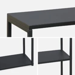 Etagère Bibliothèque Industrielle Basse Métal Noir 3 Niveaux 11 Etagère Bibliothèque Industrielle Basse Métal Noir 3 Niveaux -Mobilier de maison indubkc120bk d918be72b9c67b5833fd15702390353d