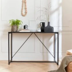 Mobilier de maison 30 Console Métal Avec Barre De Renfort