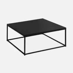 Table Basse Noir En Métal - Industrielle -Mobilier de maison indusqct80bk fbaabf14b6589485d5c6ceb2c5ced7a3