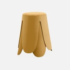 Set De 2 Tabourets Empilables, Bouclette Texturée Couleur : Moutarde -Mobilier de maison inikstx2bclmtd 85ee0f8f341694289b33101828b76582