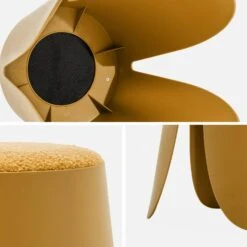 Set De 2 Tabourets Empilables, Bouclette Texturée Couleur : Moutarde -Mobilier de maison inikstx2bclmtd ff6eec60487ef972825a331aa1acb5ad