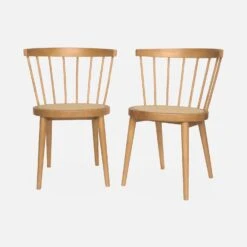 Chaise Bois Et Cannage (lot De 2) Couleur : Naturel -Mobilier de maison inorchrx2nat 078c5bd4f9a0fe64c63e71b064641a32