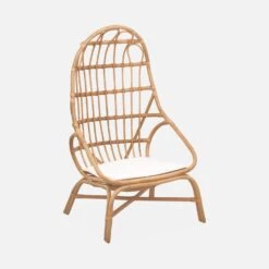 Fauteuil œuf En Rotin Avec Coussin -Mobilier de maison ipadcobchrnat 9c2bddebd5ac73b214d9e2c364263cbf