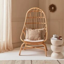 Fauteuil œuf En Rotin Avec Coussin -Mobilier de maison ipadcobchrnat be70f60fc0f793b18be3ed835d65f1f1