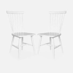 Chaise Bois D'hévéa (lot De 2) Couleur : Blanc 9 Chaise Bois D'hévéa (lot De 2) Couleur : Blanc -Mobilier de maison iromchrx2wh c1e19fc59b64699687c4db4c274b97c2