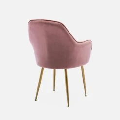 Fauteuil Velours Et Pieds Métal (lot De 2) Couleur : Vieux Rose -Mobilier de maison isharmvvopkx2 2fc20d5b319c041086b63e4cdaba23cb