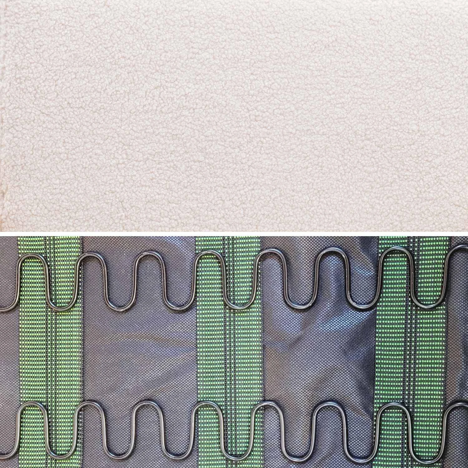 Fauteuil Et Banquette Tissu Bouclette Et Bois D'hévéa 7 Fauteuil Et Banquette Tissu Bouclette Et Bois D'hévéa – Image 7