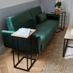 Canapé Convertible 2 à 3 Places Velours Couleur : Vert Anglais -Mobilier de maison isofabed2vvdg 7c0d0e0deca2a26eaec3478649553d03