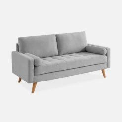 Canapé 3 Places, Pieds Bois Couleur : Gris Clair 9 Canapé 3 Places, Pieds Bois Couleur : Gris Clair -Mobilier de maison isofscan3lgy 5b488435460fa48d6ef9f831dc46354c