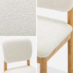 Chaises Bois D'hévéa Et Revêtement Bouclette (lot De 2) -Mobilier de maison iswachrx2bcl 4309a582bf33b67dc9c9d1a6e7f0925d