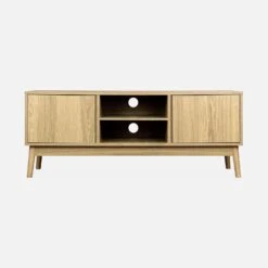 Meuble TV Effet Bois 2 Portes 120 Cm -Mobilier de maison iwdtvstand d4183418b232ac2ab9119b8a22fb50d7