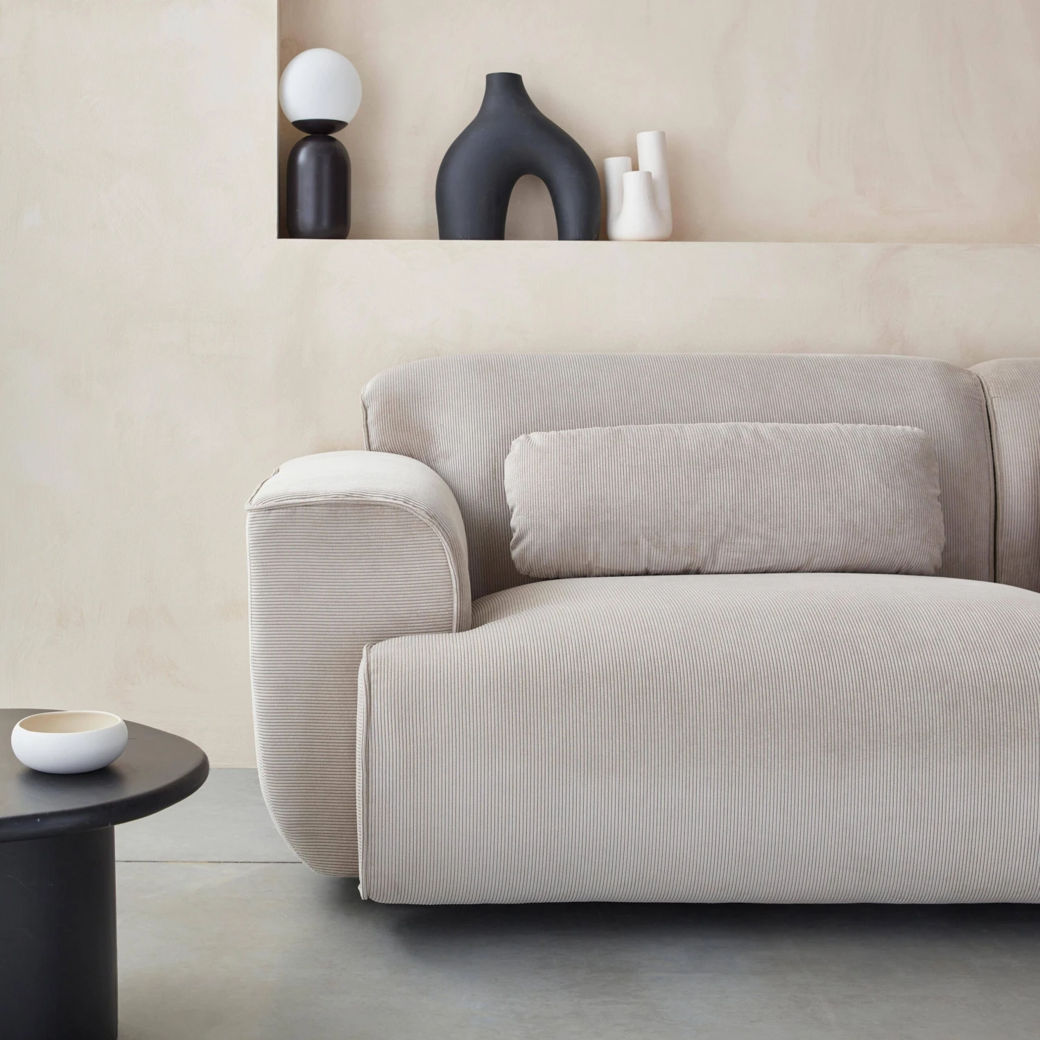 Canapé 3 Places Velours Côtelé 4 Canapé 3 Places Velours Côtelé – Image 4