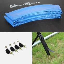 Trampoline 370cm Avec Pack D'accessoires Couleur : Bleu -Mobilier de maison kit370blue 6f4800faa42a8b5c56f44743a9f623a1
