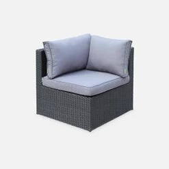 Salon De Jardin D'angle Résine Tressée 5 Places Couleur : Noir / Gris 7 Salon De Jardin D'angle Résine Tressée 5 Places Couleur : Noir / Gris -Mobilier de maison lca004blackgy e728b5956343688c42dbedcc378c04ce