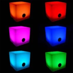 Cube Lumineux LED Avec Batterie Et Enceinte Bluetooth Intérieur/extérieur -Mobilier de maison led40btcube e40bbc90f813c0379dd992a03b1b47ed