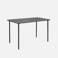 Table De Jardin Métal, 4 Chaises Couleur : Anthracite 11 Table De Jardin Métal, 4 Chaises Couleur : Anthracite -Mobilier de maison mt120x70r4at 838344d6c17960200bfbf9aa91f47e87