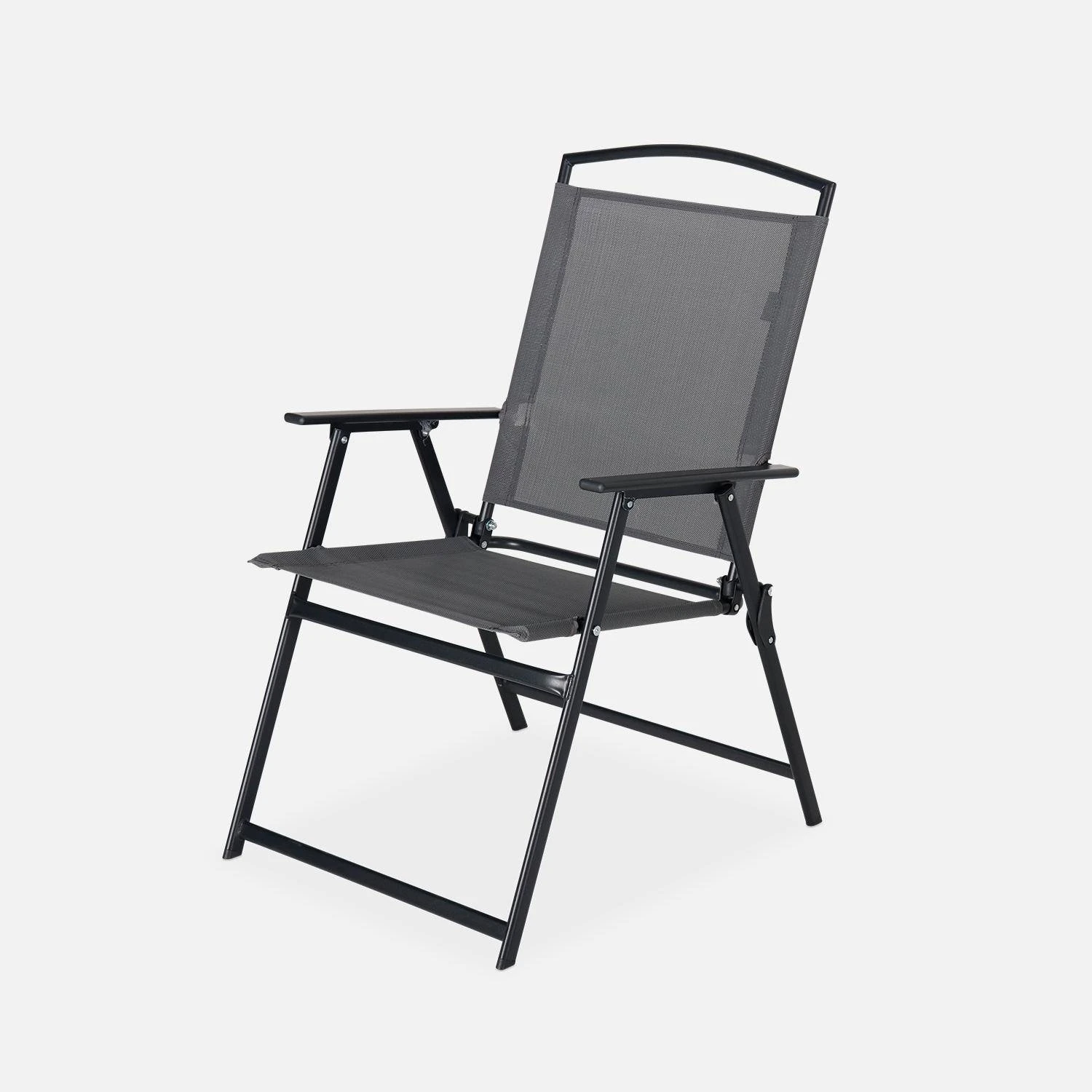 Table De Jardin Acier, 6 Fauteuils Et 1 Parasol 6 Table De Jardin Acier, 6 Fauteuils Et 1 Parasol – Image 6