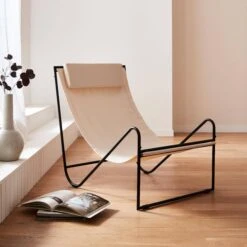 Fauteuil Relax En Toile, Structure Métal -Mobilier de maison mtrlxkdecru 0c5fb173407481f3a957f00107dec44e