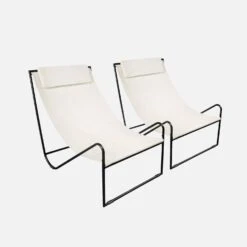 Fauteuil Relax En Toile, Structure Métal (lot De 2) 11 Fauteuil Relax En Toile, Structure Métal (lot De 2) -Mobilier de maison mtrlxkdecrux2 0299b250ae83e465b7b9b9a081b71868
