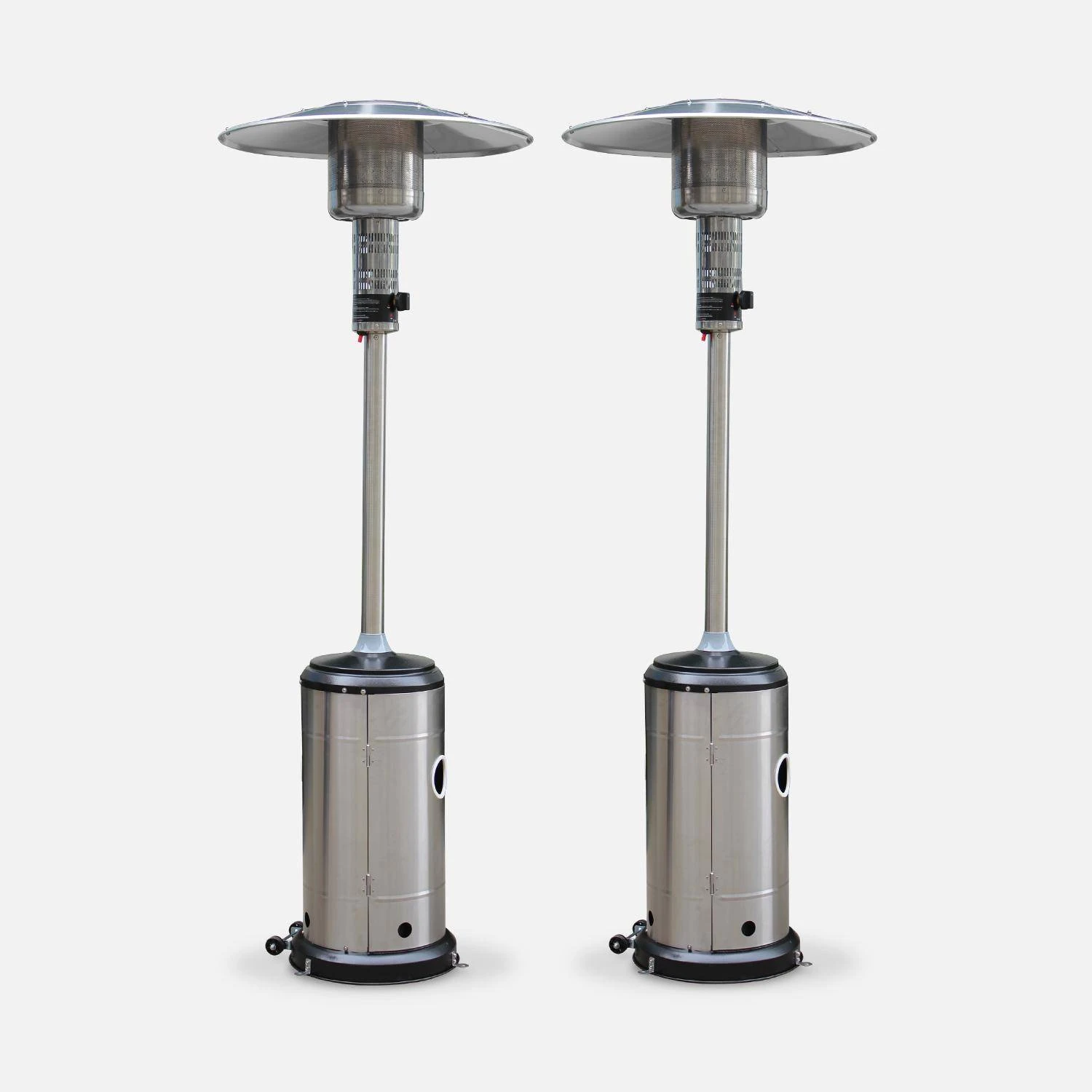 Lot De 2 Parasols Chauffants Gaz 12,5kW 1 Lot De 2 Parasols Chauffants Gaz 12,5kW