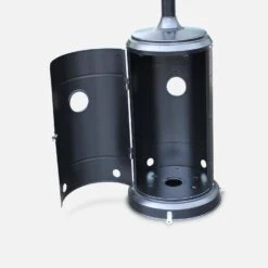 Parasol Chauffant Gaz 12,5kW Couleur : Noir -Mobilier de maison pc1204bk b73211ed056dbbd27457e1d894f746b6