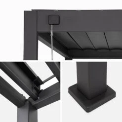 Pergola Bioclimatique Aluminium 3x4 Et Lot De 3 Persiennes 130cm 7 Pergola Bioclimatique Aluminium 3x4 Et Lot De 3 Persiennes 130cm -Mobilier de maison pgbc3x4p130x3at bfb2a0d9f0d1f02f69885dee36673e95