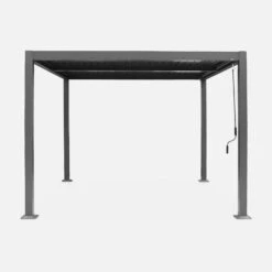 Pergola Bioclimatique, Aluminium Et Acier, 3x3 M, Lames Orientables -Mobilier de maison pgbcslc3x3at 4c6c83132c6aca5334531381fa0bc738