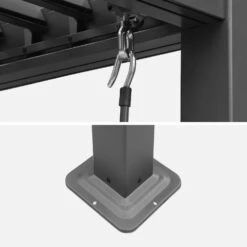 Pergola Bioclimatique, Aluminium Et Acier, 3x3 M, Lames Orientables -Mobilier de maison pgbcslc3x3at 99229e1f954000143a905b1b7c2b2452