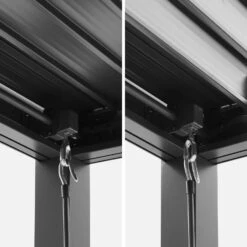 Pergola Bioclimatique, Aluminium Et Acier, 3x3 M, Lames Orientables -Mobilier de maison pgbcslc3x3at df81c84bfbbbd84467f31729665df3b2