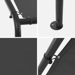 Tonnelle 3x4m Avec Toiture Couleur : Anthracite -Mobilier de maison pgcp3x4at 07d999e0442cb43d7030ae7f1f2fc7be