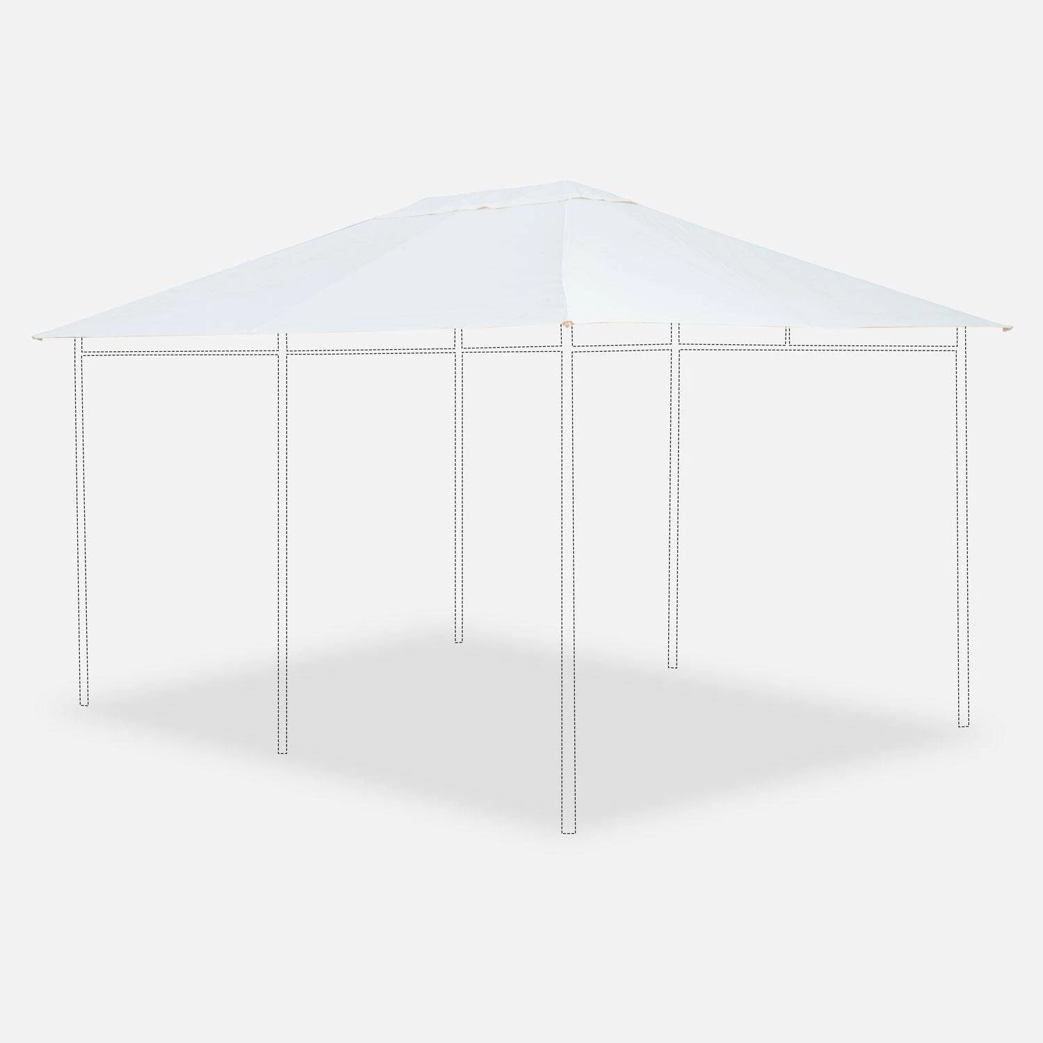 Toile De Toit Pour Pergola 3x4m Divio Couleur : Ecru 1 Toile De Toit Pour Pergola 3x4m Divio Couleur : Ecru