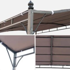 Pergola Acier 3x2,5 M Couleur : Taupe -Mobilier de maison pgskdwallbn 72a2e91228110d7b2da616e2bb629b1d
