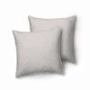 Lot De 2 Coussins De Décoration - 38x38cm - Carré Couleur : Gris Taupe