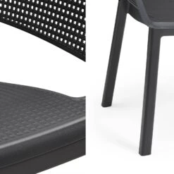 Table De Jardin Résine + 8 Chaises Empilables Couleur : Graphite 9 Table De Jardin Résine + 8 Chaises Empilables Couleur : Graphite -Mobilier de maison plk240er8bk dca5127bb65b4af96ba6a43b7c3d4991