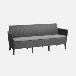 Salon De Jardin Imitation Rotin 5 Places -Mobilier de maison plk3101bkgy efd84f9cb405ea071636a209a048a323