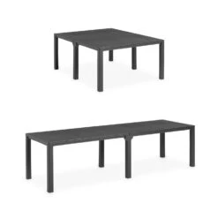 Table De Jardin Modulable Résine De Synthèse 4 à 10 Places -Mobilier de maison plktbl150bkx2 f2496ac0b3cba8c4c5d94c82fab32e82