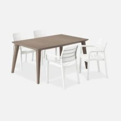 Table De Jardin Résine De Synthèse 4 à 6 Places Couleur : Cappuccino -Mobilier de maison plktbl160cp b14dd9e0628444c84cfc38ddab48bbac
