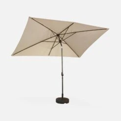 Parasol Rectangulaire 2x3m Couleur : Sable -Mobilier de maison pu2x3sand b9d3793f69f47d937f6fff2094a76c6c
